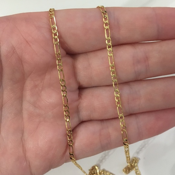 Cuban Figaro Link Gold Necklace 
